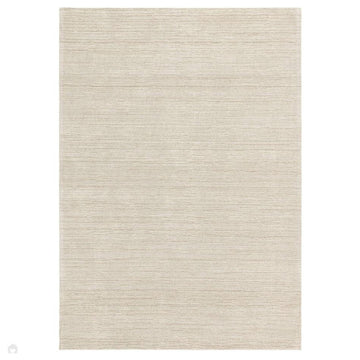 Hazy Modern Plain Ribbed Distressed Textured Hand-Woven Durable Cut & Loop Wool-Blend Flatweave Putty Rug-Asiatic Carpets-Rug Love - The Most Loved Rug Store